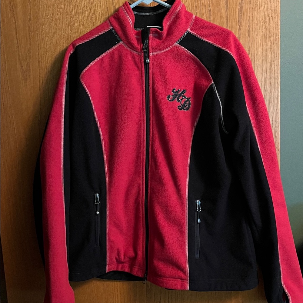 Harley-Davidson Red and Black Fleece Jacket